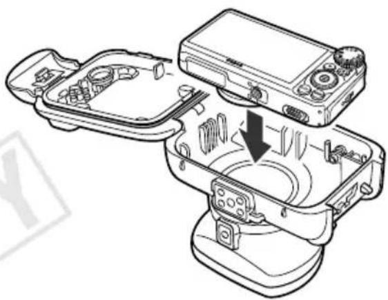 CANON WP-DC42 - X Nehmen Sie die Schlaufe ab, und stellen Sie sicher, dass sich der Akku und eine Speicherkarte in der Kamera befinden. - 1