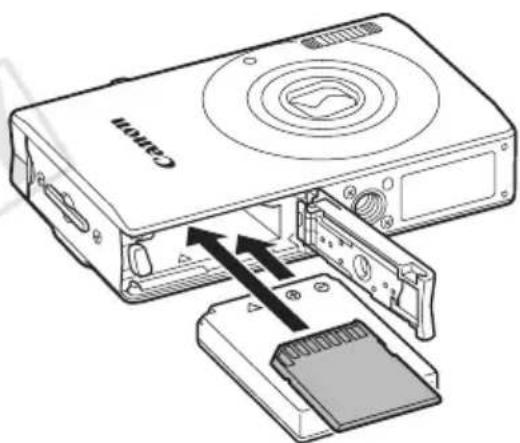 CANON WP-DC24 - Insérez la batterie (batterie NB-5L) et la carte mémoire. - 1