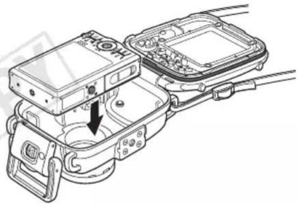 CANON WP-DC24 - Einsetzen der Kamera - 1