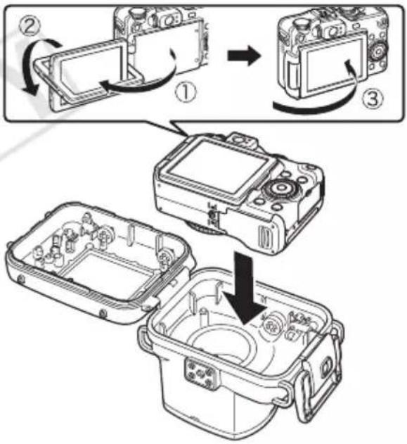 CANON WP-DC34 - Mise en place de l'appareil photo - 1