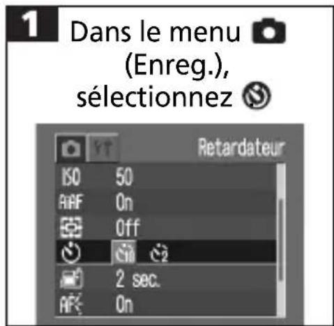 CANON Digital IXUS V2 - Modification du compte à rebours du retardateur - 1