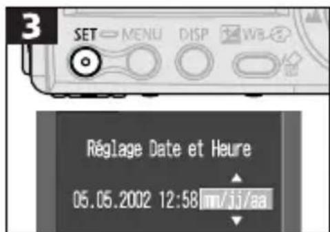 CANON Digital IXUS V2 - Réglage de la date et de l'heure - 3