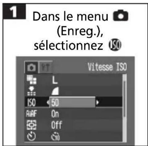 CANON Digital IXUS V2 - Réglage de la vitesse ISO - 2