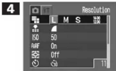 CANON Digital IXUS V2 - Sélection des menus et des paramètres - 4
