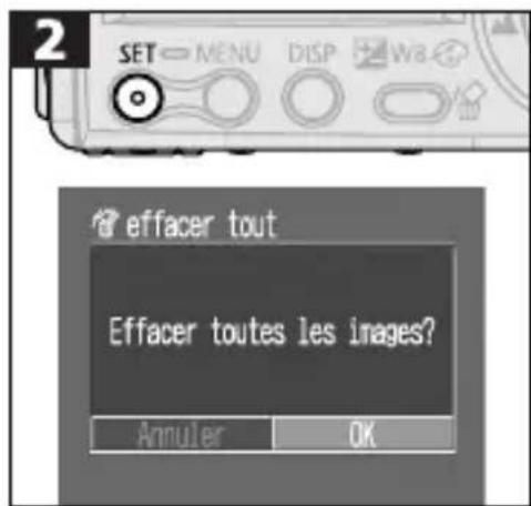 CANON Digital IXUS V2 - Effacement de toutes les images - 4