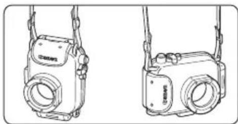 CANON WP-DC22 - Fixez les deux extrémités du collier aux attaches comme indiqué, et ajustez-le à la longueur adéquate. - 2