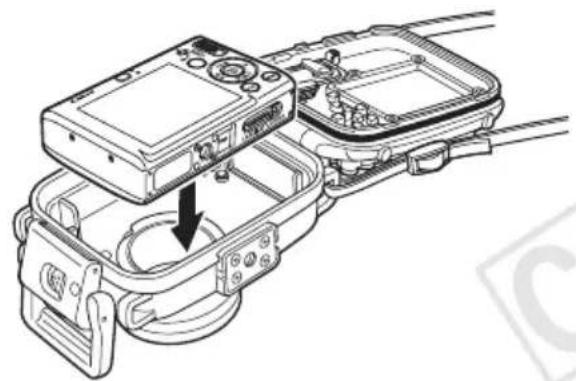 CANON WP-DC22 - カメラにウォータープルーフケースを取り付けます - 1