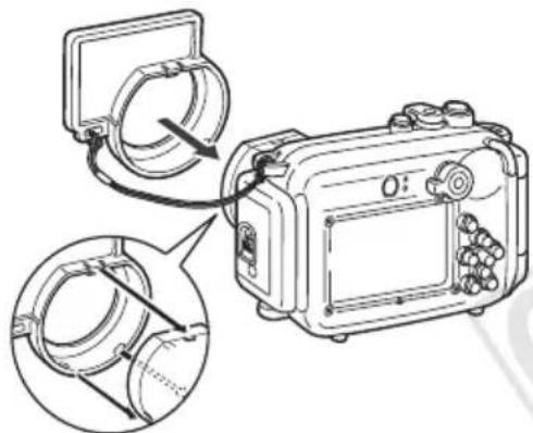 Diagram showing a camera with an attached ring and a close-up of the lens, illustrating the use of lens imaging.