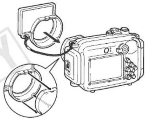 CANON WP-DC22 - Fixez la plaque de diffusion sur le boîtier étanche. - 1
