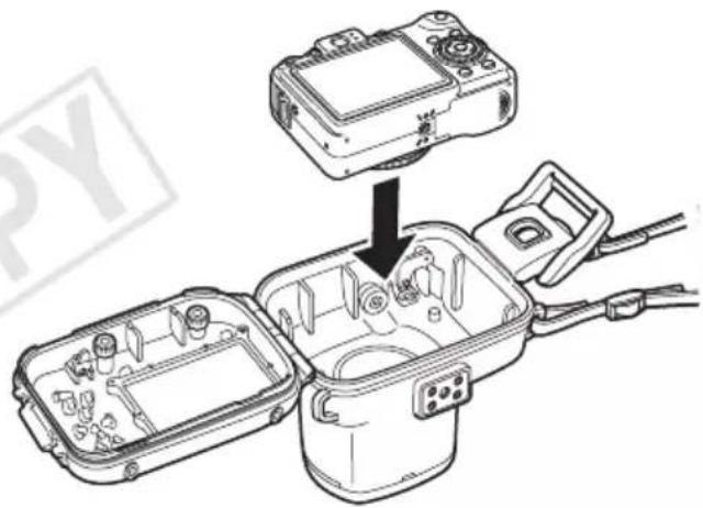 CANON WP-DC28 - Einsetzen der Kamera - 1