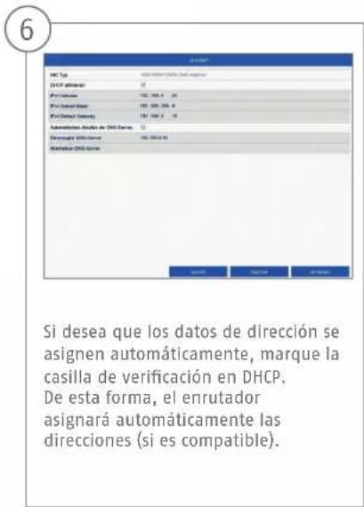 Si desea que los datos de dirección se asignen automáticamente, marque la casilla de verificación en DHCP. De esta forma, el enrutador asignará automáticamente las direcciones (si es compatible).