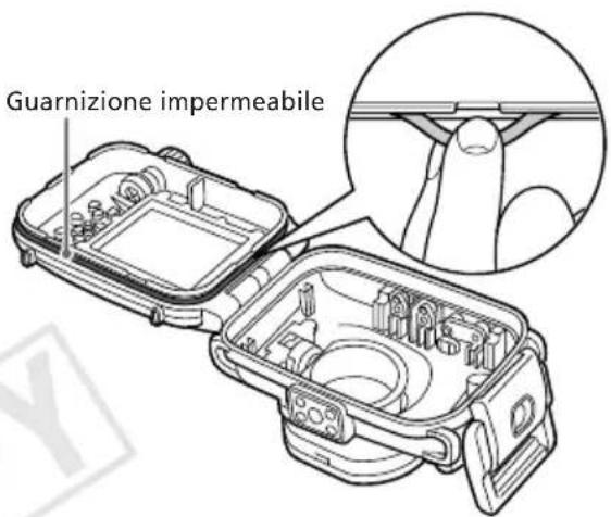 CANON WP-DC38 - Rilasciare il fermo per aprire la custodia. Quando si utilizzano prodotti anticondensa • - 1