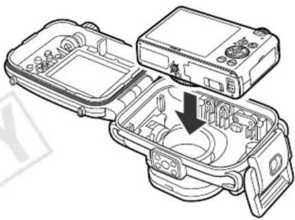 CANON WP-DC38 - Introducción de la cámara en el estuche - 1
