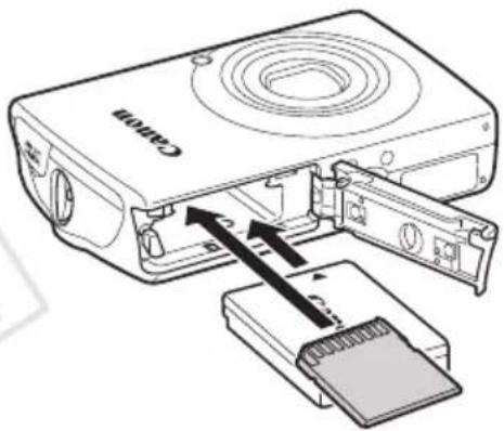 CANON WP-DC26 - Inserite la batteria (Batteria Ricaricabile NB-5L) e la scheda di memoria. - 1