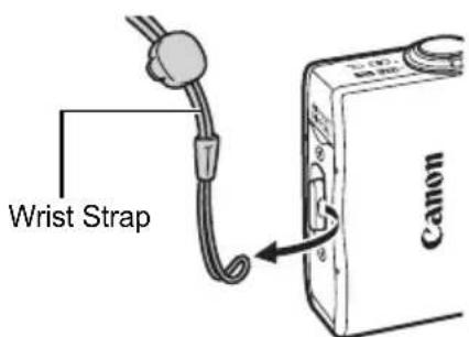 CANON WP-DC23 - 3Remove the wrist strap from the camera. - 1