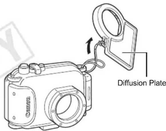 CANON WP-DC23 - Thread the cord through the strap mount. - 1