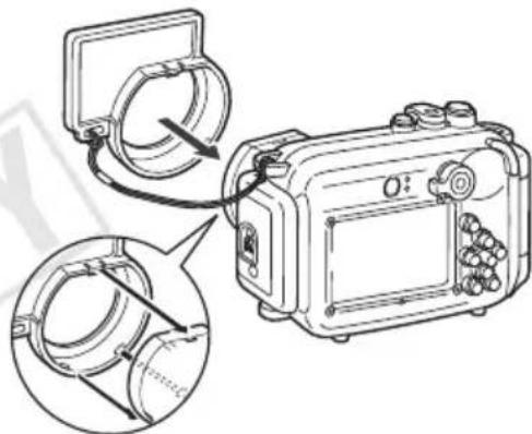 CANON WP-DC23 - 2Bringen Sie die Streuscheibe am Gehäuse an. - 1