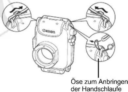 CANON WP-DC23 - Befestigen Sie beide Enden des Schulterriemens an den Riemenösen, wie gezeigt, und stellen Sie ihn auf eine bequeme Länge ein. - 1