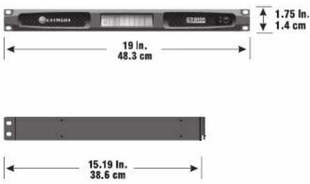 19 In. 48.3 cm 1.75 In. 1.4 cm 15.19 In. 38.6 cm