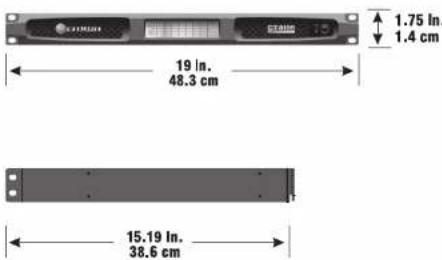 19 In. 48.3 cm 15.19 In. 38.6 cm 1.75 In. 1.4 cm