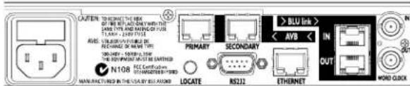 BSS Audio Soundweb London BLU-326DA - Rear Panel - 2
