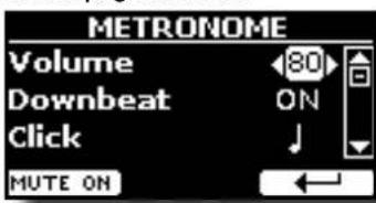 Dexibell Vivo P7 - Configuration du métronome - 1