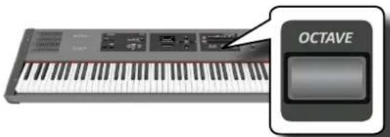 Dexibell Vivo P7 - Décalage de la tonalité d'une partie du clavier par pas d'un octave - 1