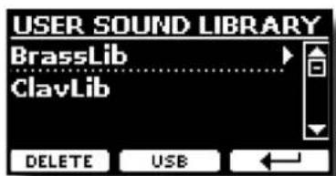 Dexibell Vivo P7 - Suppression d'une bibliothèque de sons USER (USER Sound library) - 1