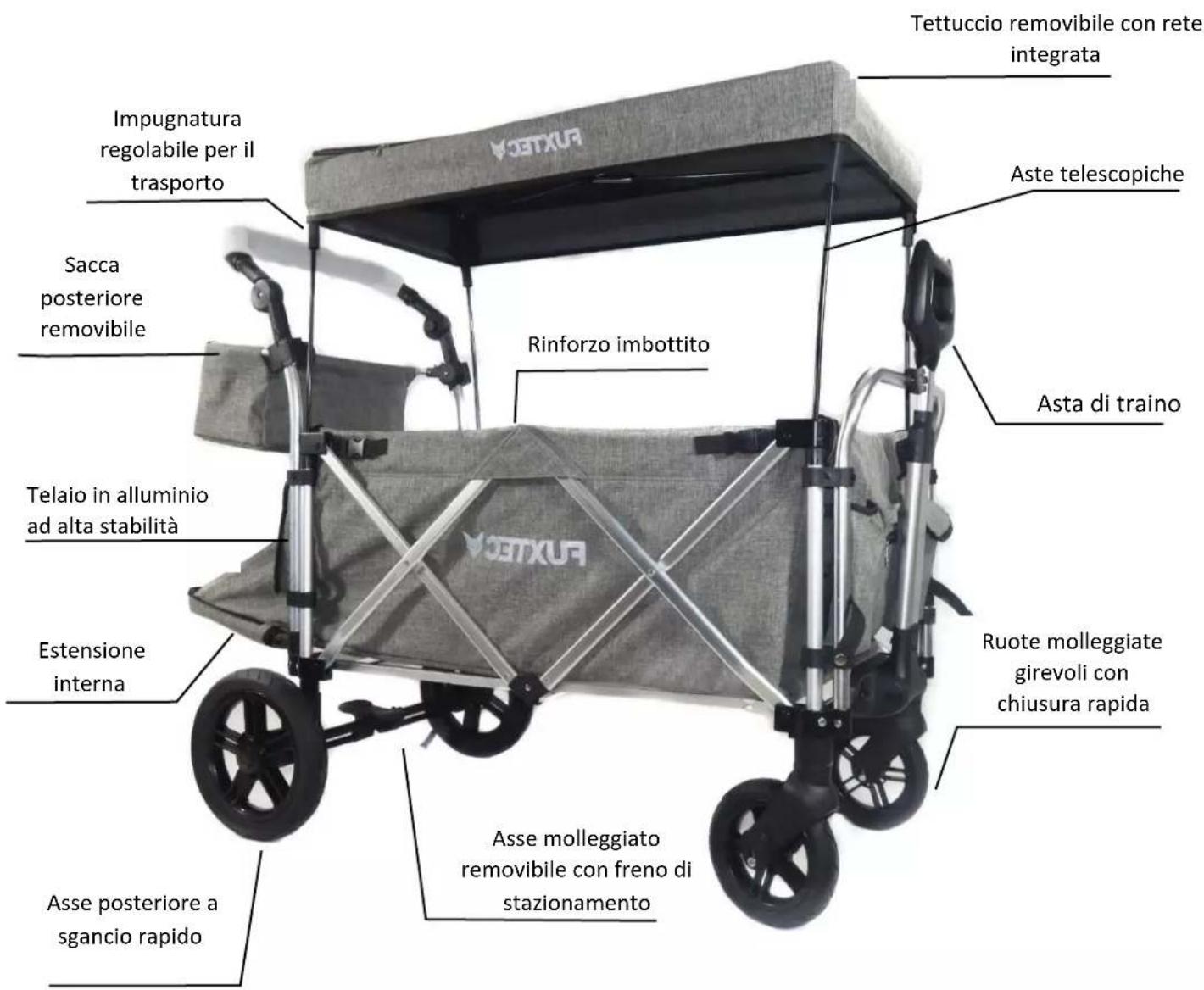 Fuxtec FX-CTL950 - Original FUXTEC CTL-950 Bollerwagen - 1