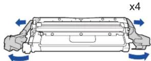 BROTHER DCP-L3560CDW - Retirez les matériaux d'emballage de l'appareil et réinstallez les ensembles unité tambour/cartouche de toner - 3