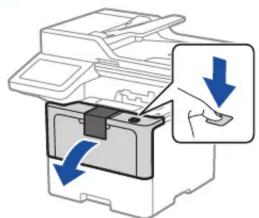 BROTHER MFC-L5710DW - Retirez les matériaux d'emballage et réinstallez le module tambour-cartouche de toner - 1