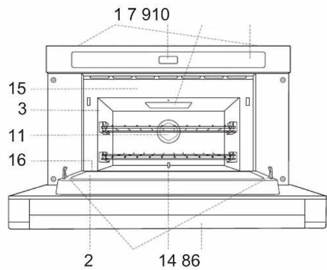 BEKO WOSP30100SS - PIÈCES DU FOUR À MICRO-ONDES - 1