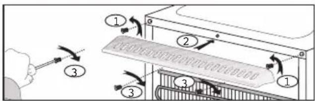 Diagram illustrating a mechanical or electronic device with numbered components and directional arrows indicating motion or movement.