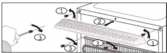 Diagram illustrating a mechanical or electrical component with numbered parts and directional arrows indicating motion or movement.