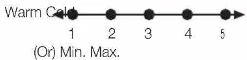 Warm Cold (Or) Min. Max.