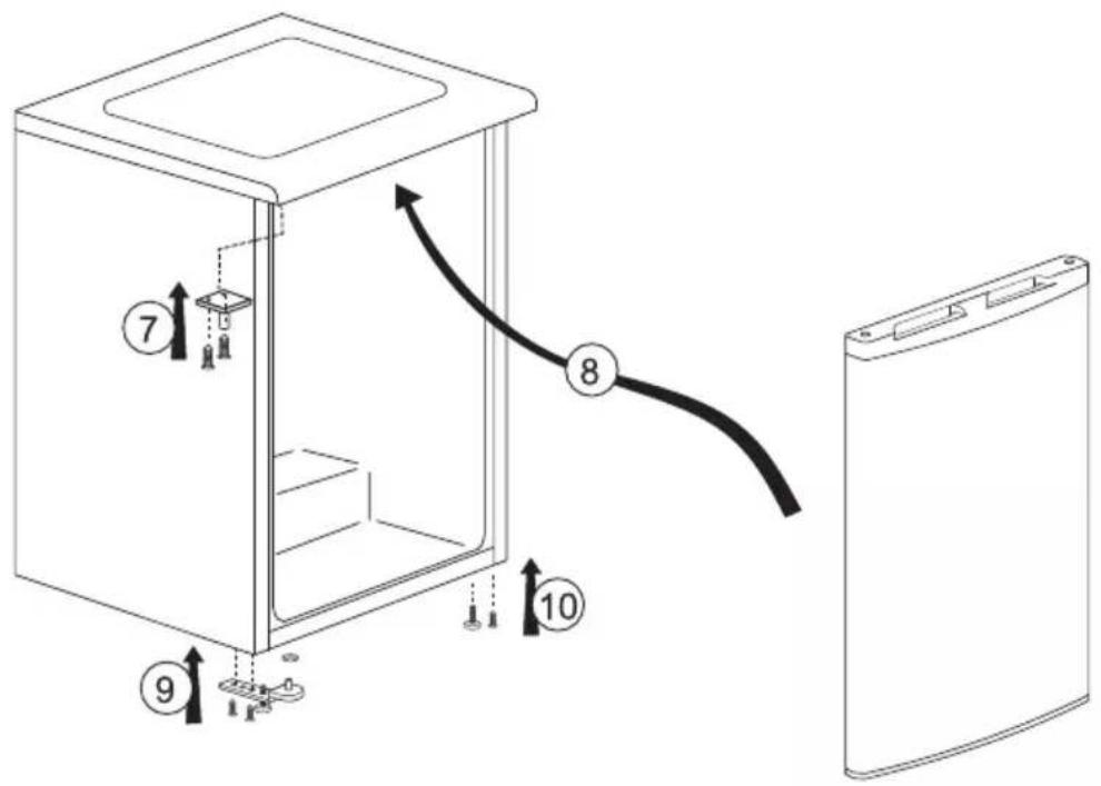 BEKO TSE1524N - Změna dvířek - 2