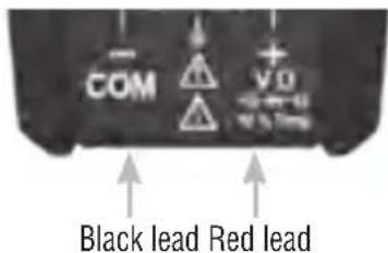 COM V0 Black lead Red lead