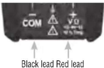 COM V0 Black lead Red lead