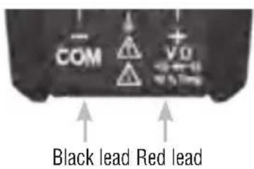 COM VΩ Black lead Red lead