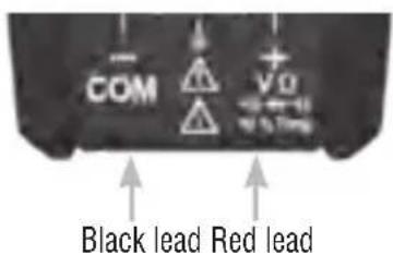 COM V0 Black lead Red lead