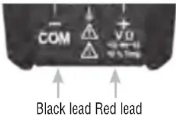 COM V0 Black lead Red lead