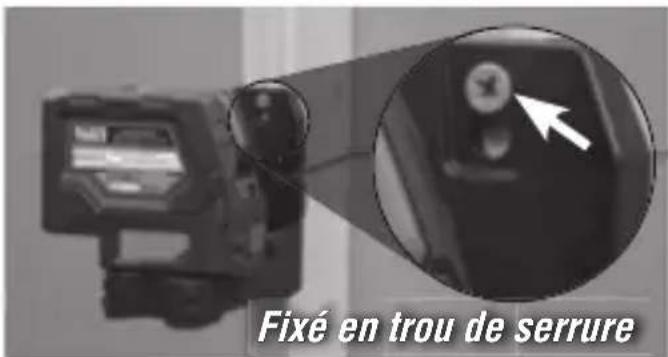Fixé en trou de serrure
