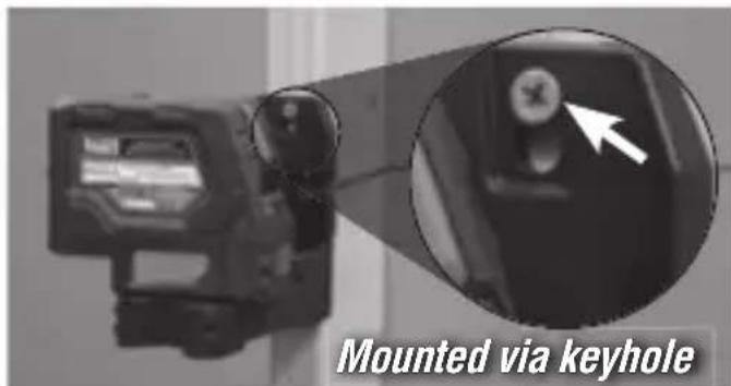 Mounted via keyhole