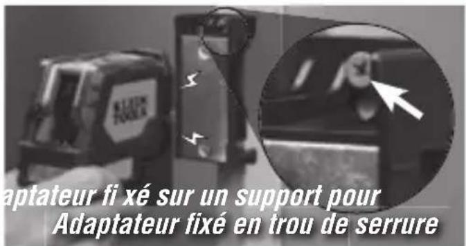 aptateur fi xé sur un support pour Adaptateur fixé en trou de serrure