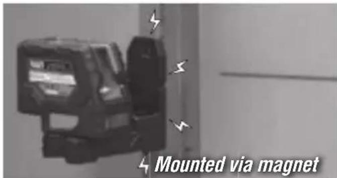 Mounted via magnet