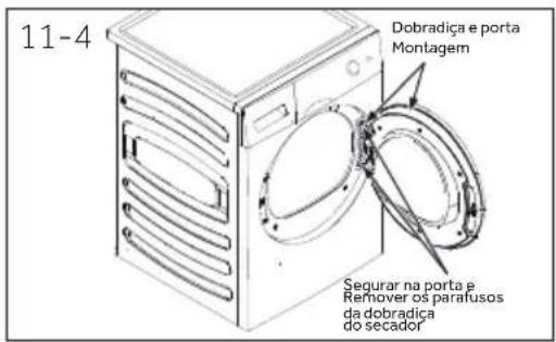 HAIER HD100-A3S979 - Oscilação reversa da porta (Apenas para modelos 8&amp;9 kg) - 1