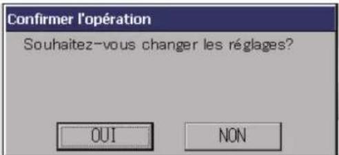 MITSUBISHI SC-SL4-BE3 - Fenêtre de confirmation des modifications - 1