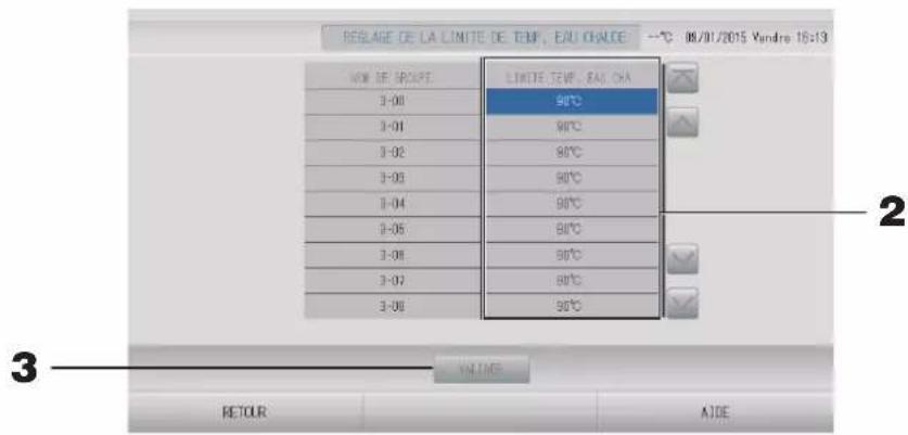 MITSUBISHI SC-SL4-AE3 - Reglage de la limite de temp. eau chaude - 1