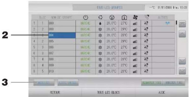 MITSUBISHI SC-SL4-AE3 - Appuyez sur la touche TOUS LES GROUPES dans MENU. page 10 - 1