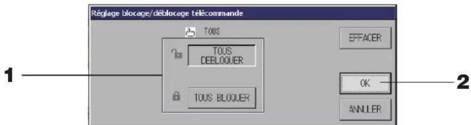 MITSUBISHI SC-SL4-AE3 - ■Fenêtre Réglage blocage/déblocage télécommande - 1